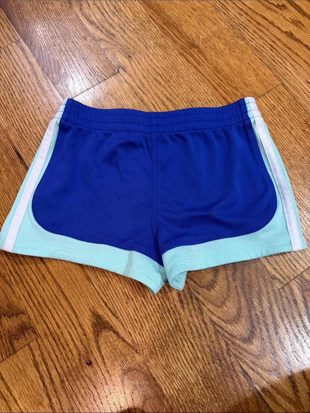 Girl’s Adidas Shorts. Size 3T. Excellent Condition. Purple and Mint Color.
